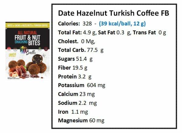Date Hazelnut Turkish Coffee nutrition